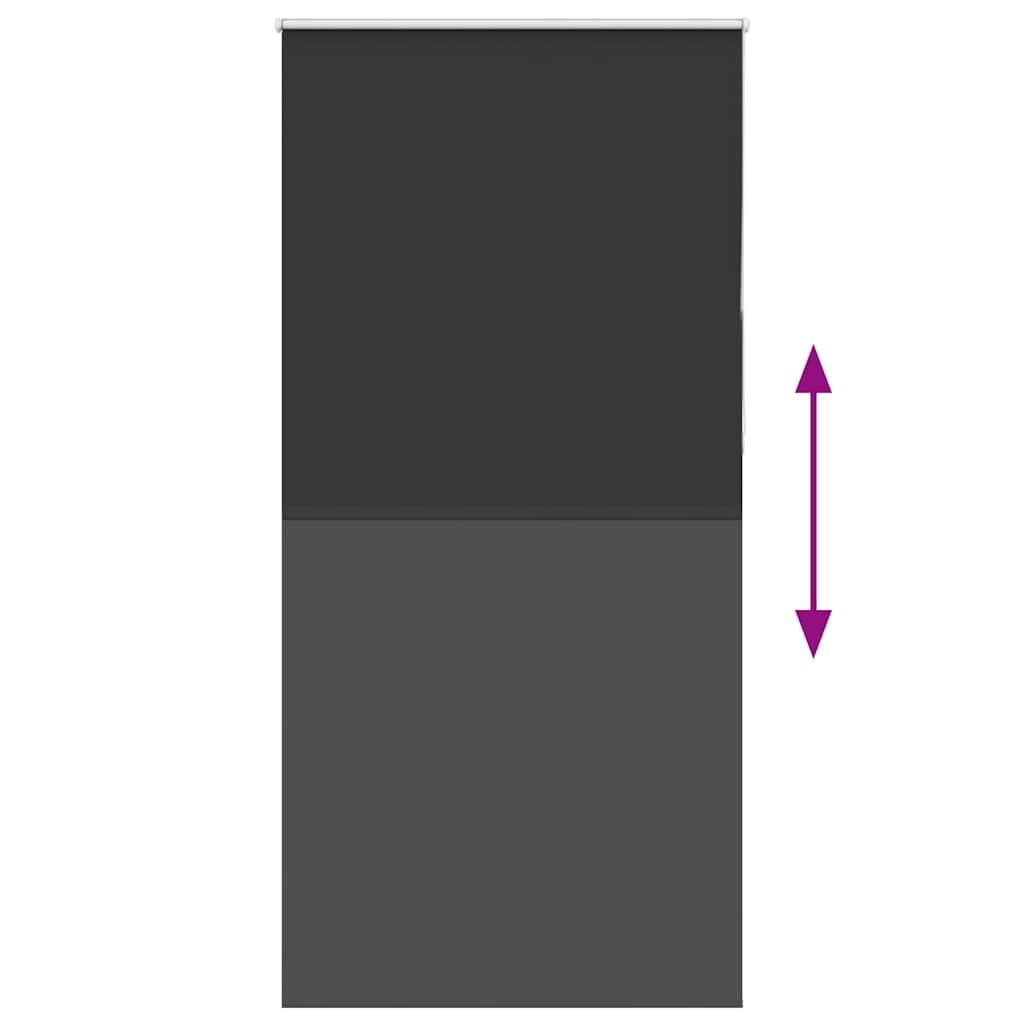 Verdunkelungsrollo Schwarz 105x210 cm Stoffbreite 100,7 cm