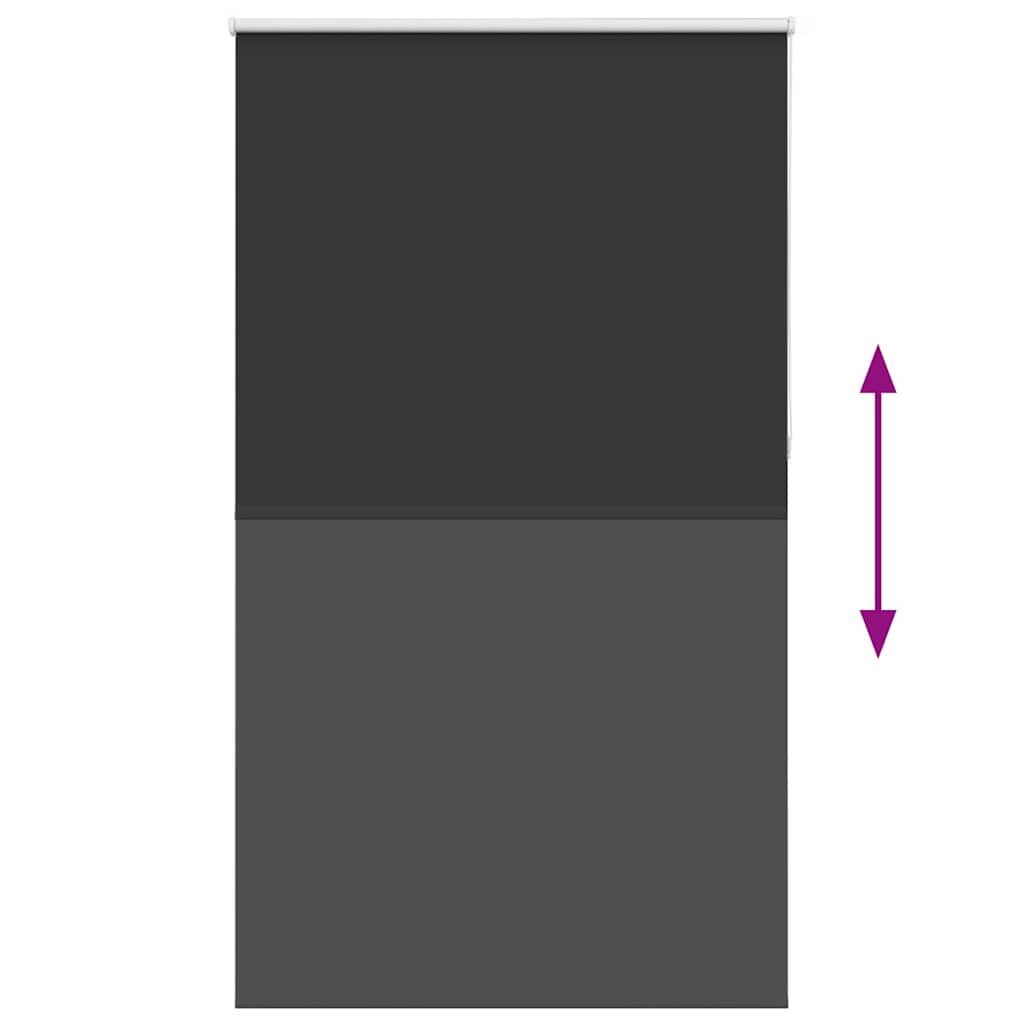 Verdunkelungsrollo Schwarz 120x210 cm Stoffbreite 116,6 cm