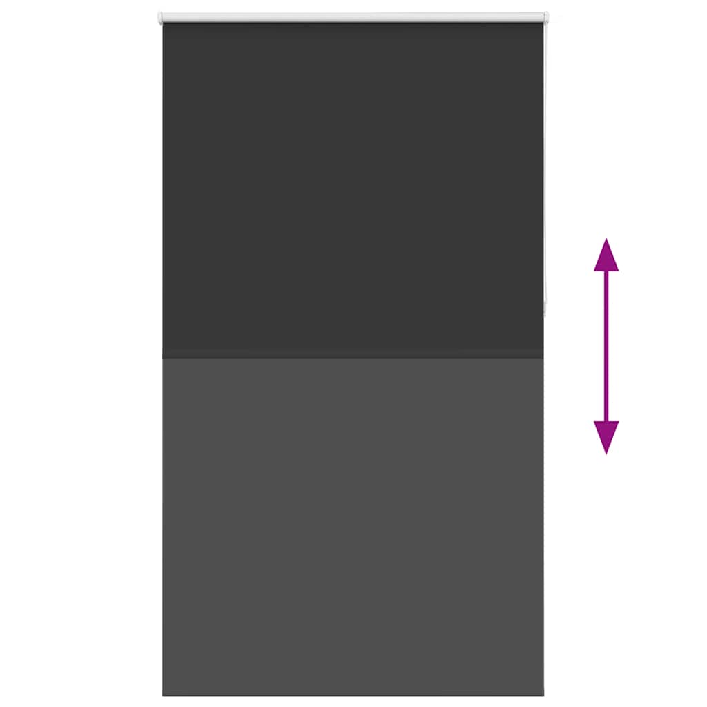 Verdunkelungsrollo Schwarz 125x210 cm Stoffbreite 121,6 cm