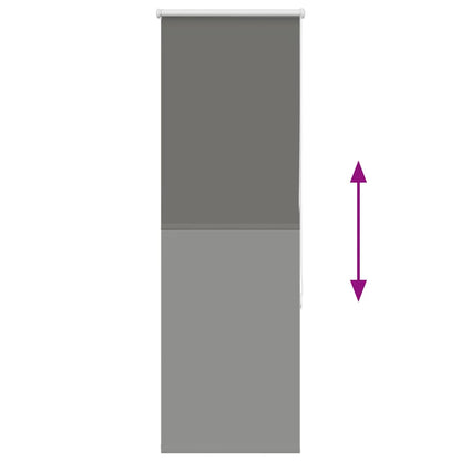 Verdunkelungsrollo Grau 45x130 cm Stoffbreite 40,7 cm Polyester