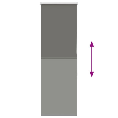Verdunkelungsrollo Grau 50x150 cm Stoffbreite 45,7 cm Polyester