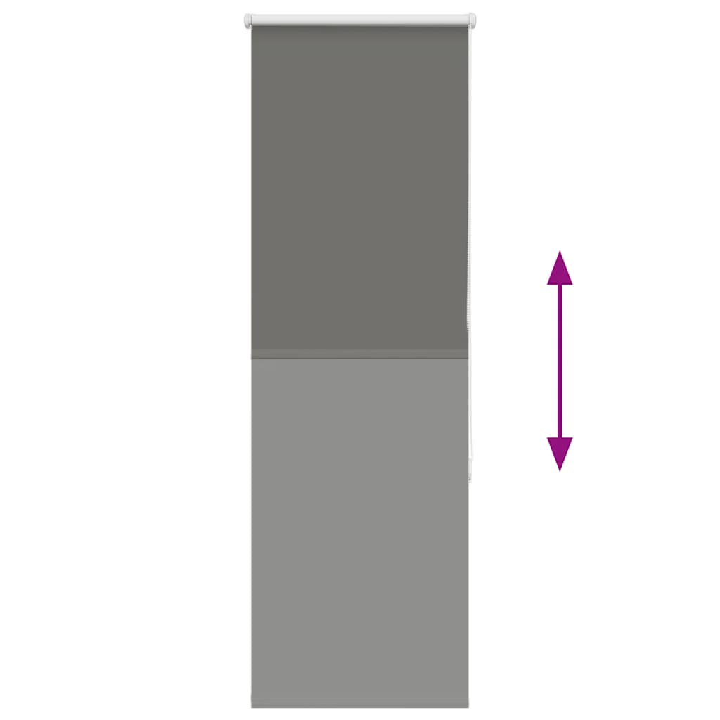 Verdunkelungsrollo Grau 50x175 cm Stoffbreite 45,7 cm Polyester