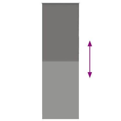 Verdunkelungsrollo Grau 80x210 cm Stoffbreite 75,7 cm Polyester