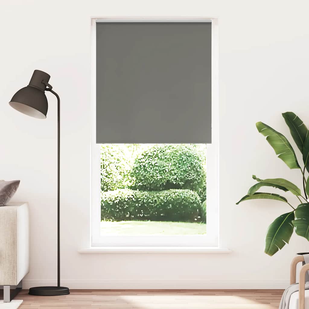 Verdunkelungsrollo Grau 95x230 cm Stoffbreite 90,7 cm Polyester