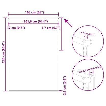 Verdunkelungsrollo Grau 165x230cm Stoffbreite 161,6cm Polyester