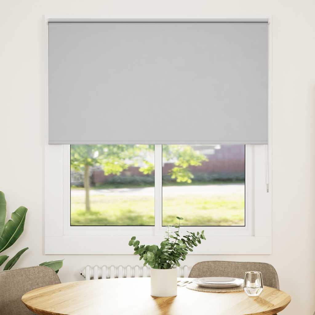 Verdunkelungsrollo Hellgrau 125x130cm Stoffbreite 121,6cm