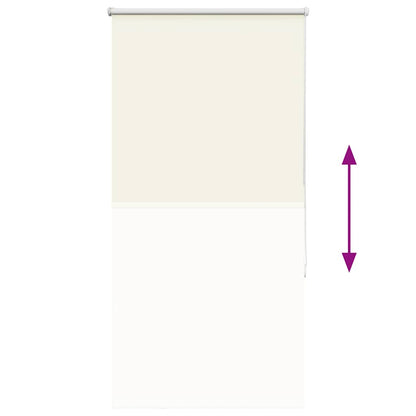 Verdunkelungsrollo Cremeweiß 80x130cm Stoffbreite 75,7 cm