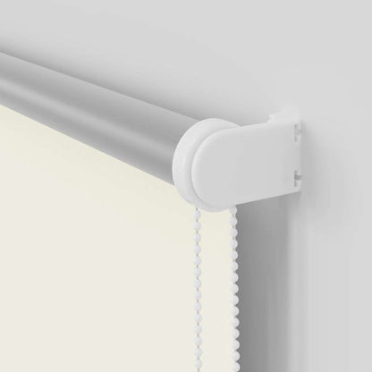 Verdunkelungsrollo Cremeweiß 125x130cm Stoffbreite 121,6cm