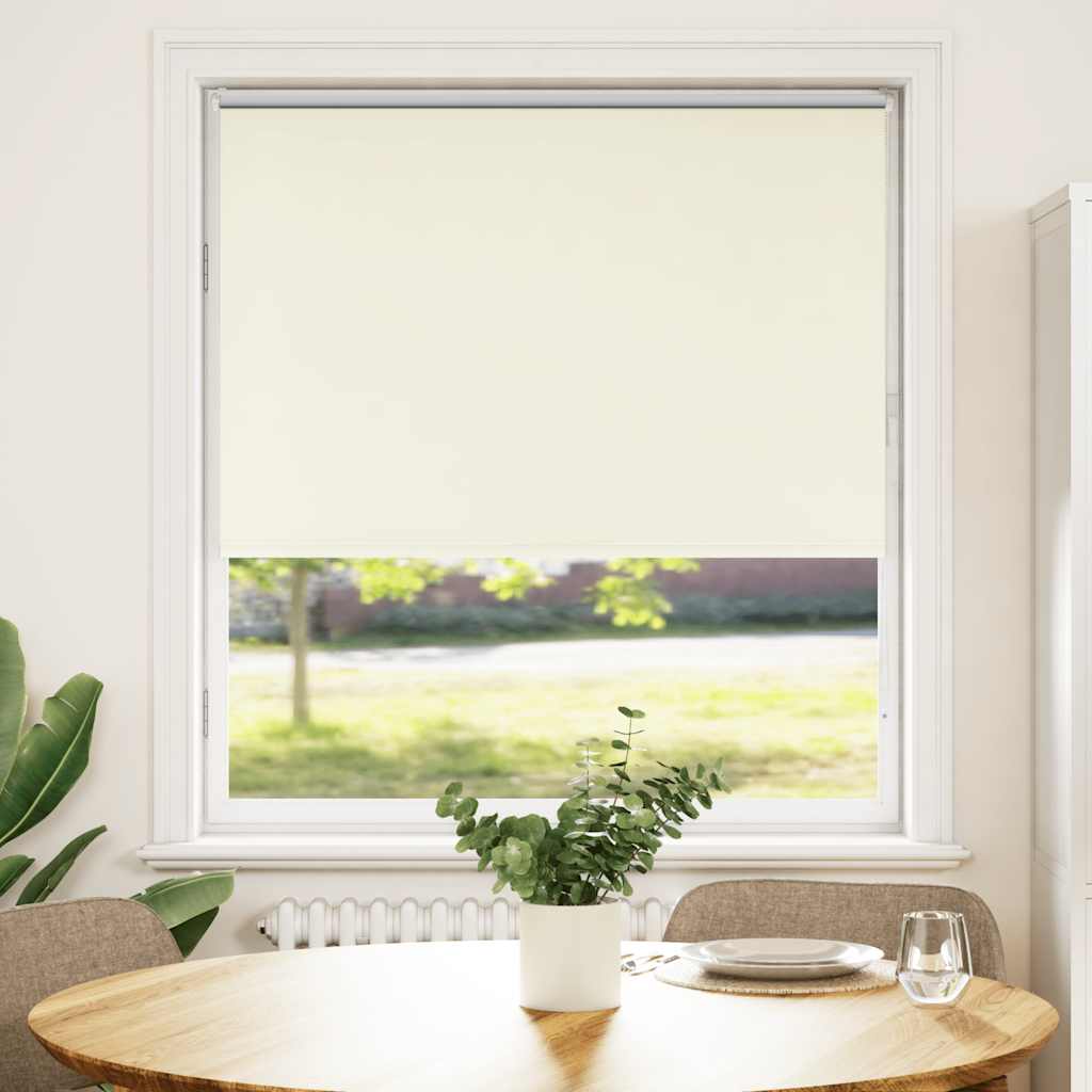 Verdunkelungsrollo Cremeweiß 90x150cm Stoffbreite 85,7 cm