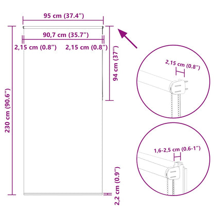 Verdunkelungsrollo Weiß 95x230cm Stoffbreite 90,7 cm Polyester