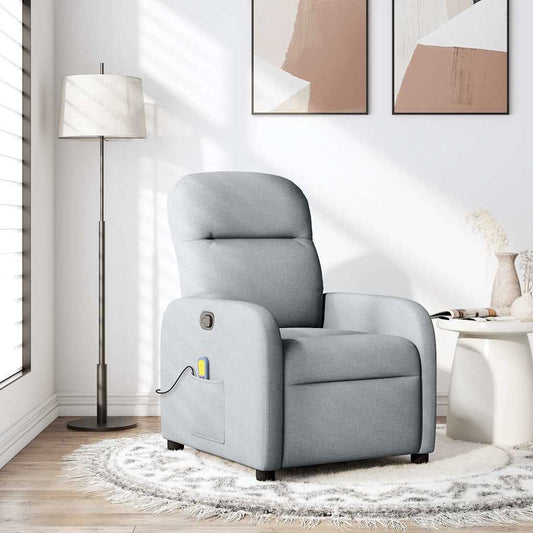 Fauteuil de massage tissu gris clair