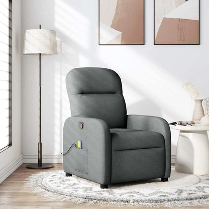 Massage-Relaxsessel, Stoff, Dunkelgrau