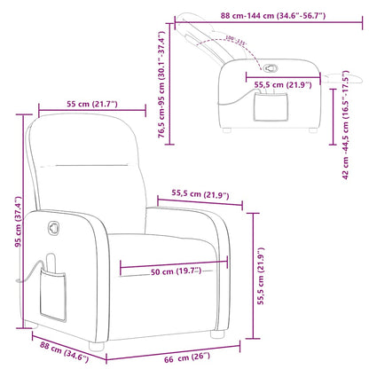 Massagesessel Braun Stoff