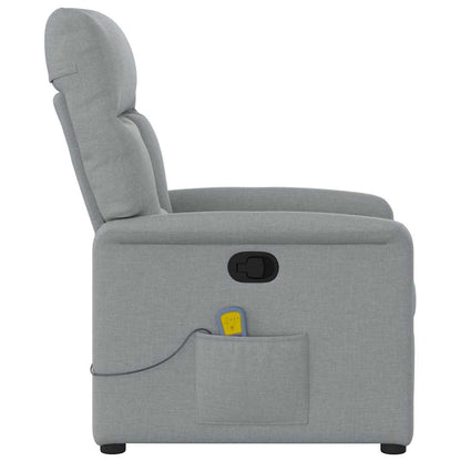 Massagesessel Hellgrau Stoff