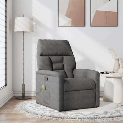 Massagesessel Dunkelgrau Mikrofasergewebe