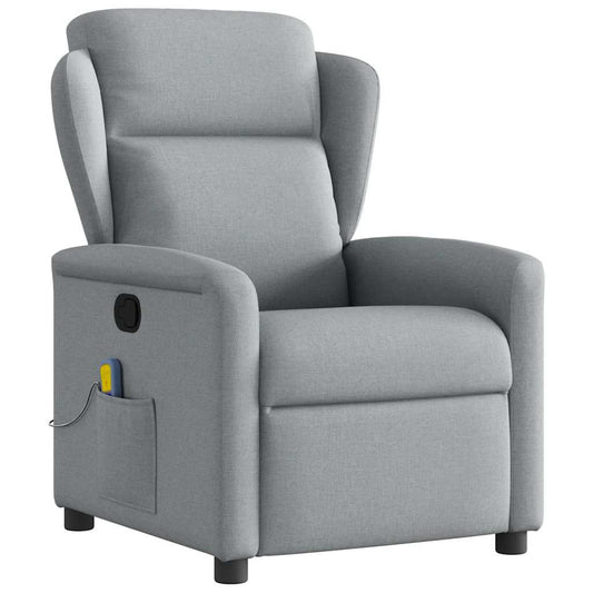 Fauteuil de massage tissu gris clair