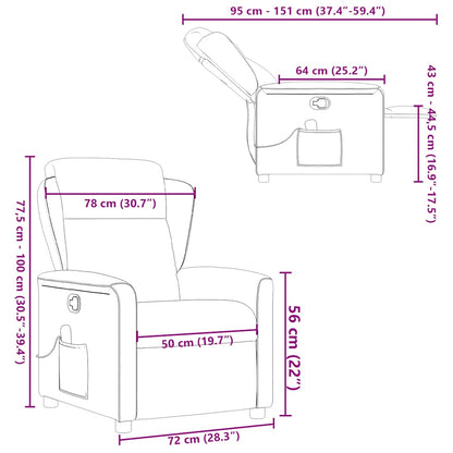 Massagesessel Braun Stoff
