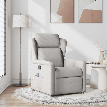 Massagesessel Wolkengrau Stoff