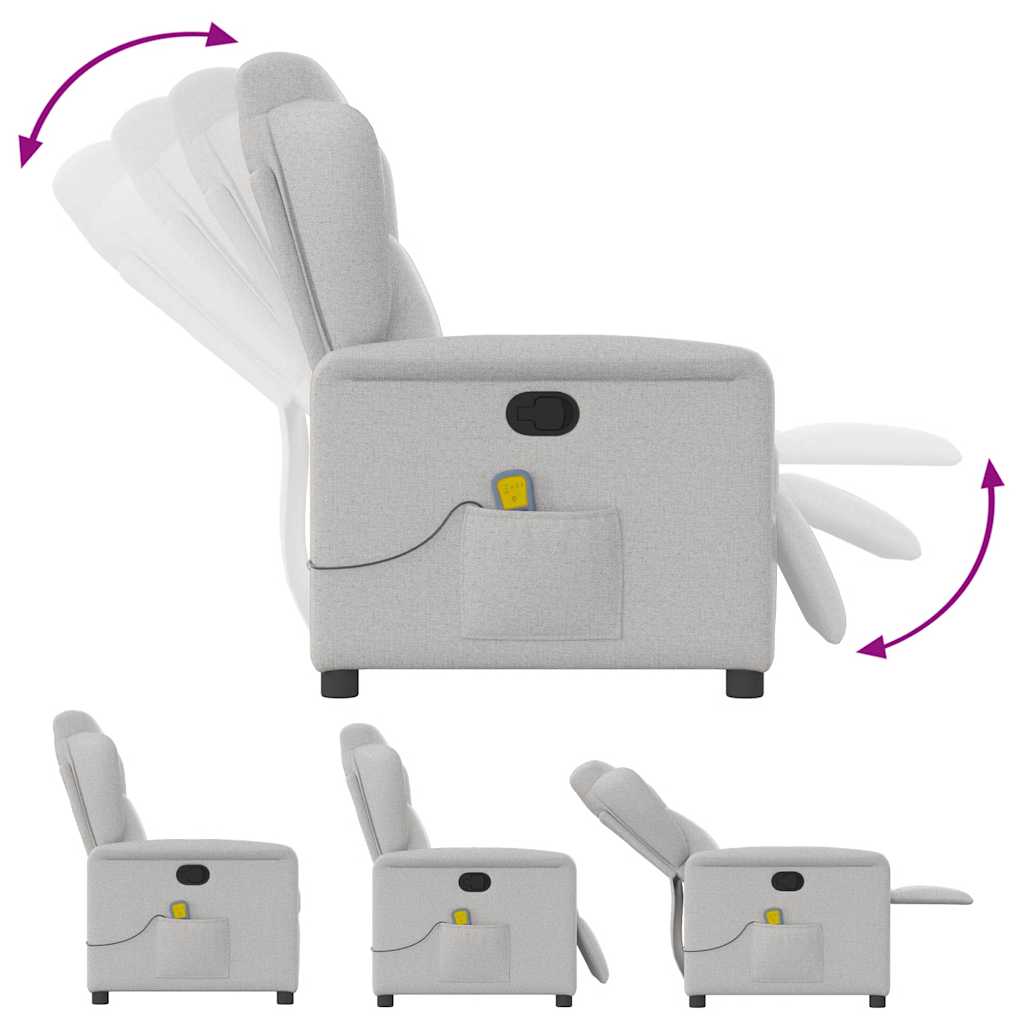 Massagesessel Wolkengrau Stoff