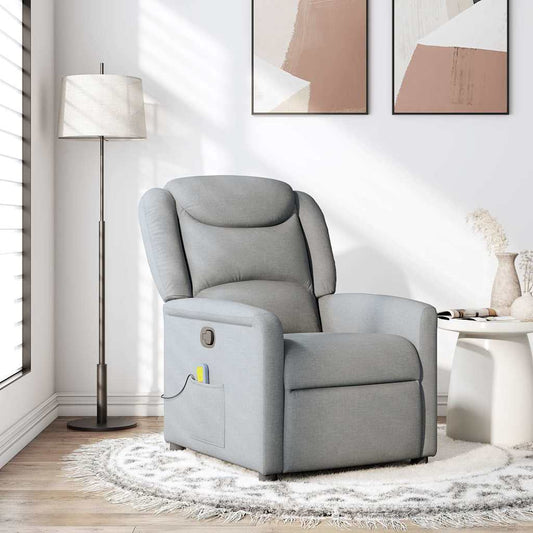 massage chair light gray fabric