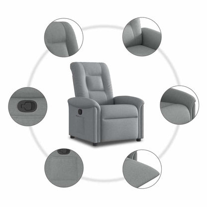 Relaxsessel Hellgrau Stoff