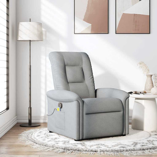 Fauteuil de massage tissu gris clair