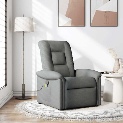 Massage-Relaxsessel, Stoff, Dunkelgrau