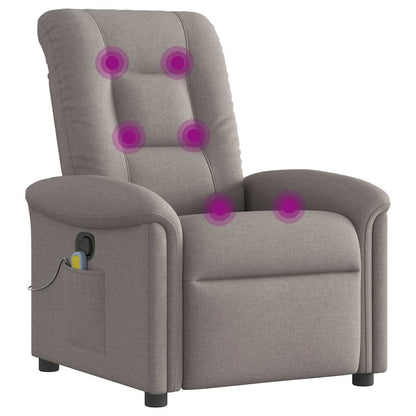 Massagesessel Taupe Stoff