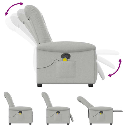 Massagesessel Wolkengrau Stoff