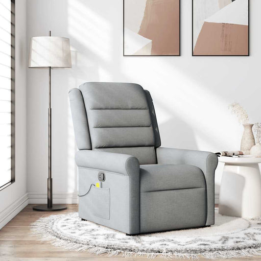 Fauteuil de massage tissu gris clair
