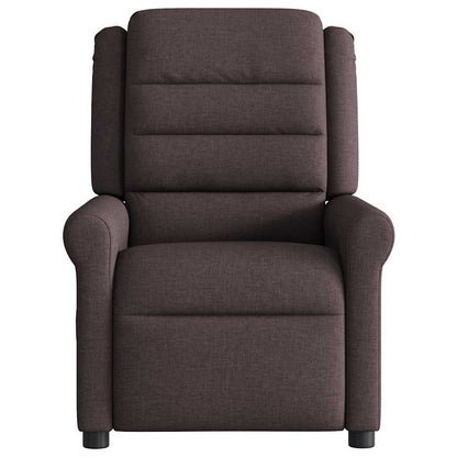 Massagesessel Dunkelbraun Stoff