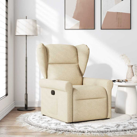 Relaxsessel Creme Stoff