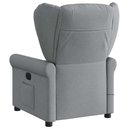 Massagesessel Hellgrau Stoff