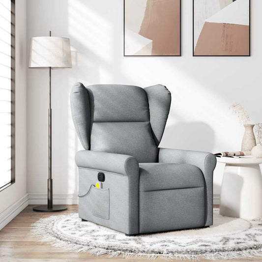 Fauteuil de massage tissu gris clair