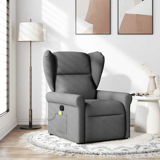 Fauteuil de massage tissu gris foncé