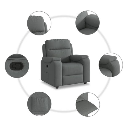 Relaxsessel Dunkelgrau Stoff
