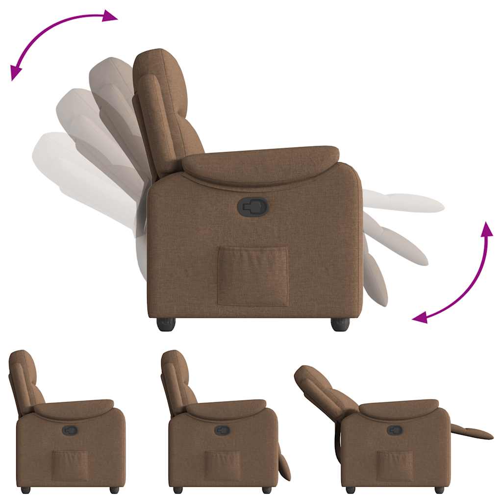 Relaxsessel Braun Stoff