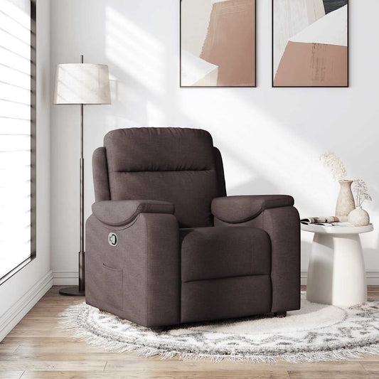 Relaxsessel Dunkelbraun Stoff