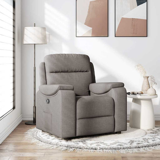 Relaxsessel Taupe Stoff