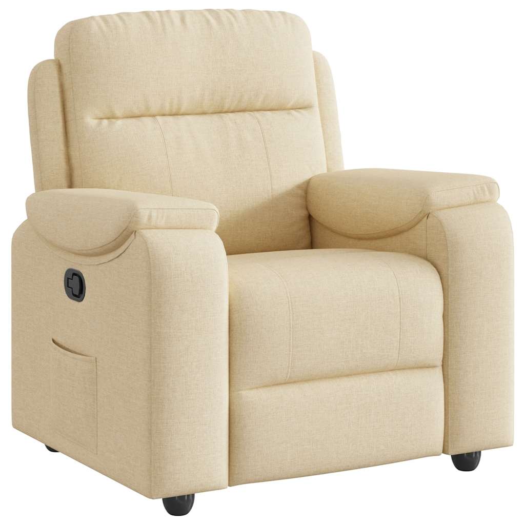 Relaxsessel Creme Stoff
