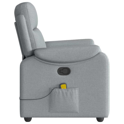 Massagesessel Hellgrau Stoff