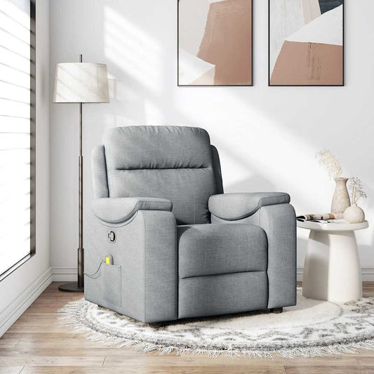 Fauteuil de massage tissu gris clair