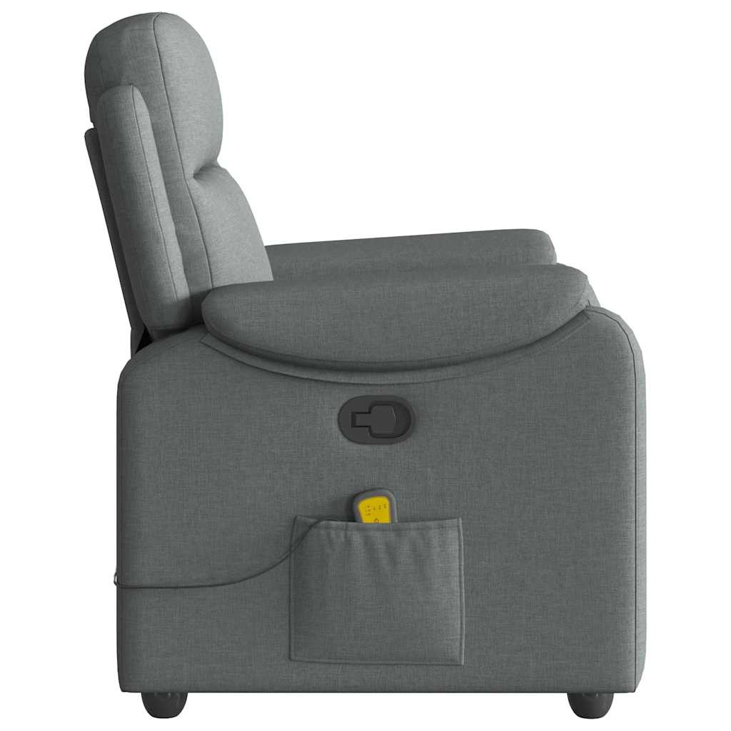 Massagesessel Dunkelgrau Stoff