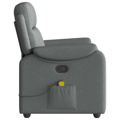 Massagesessel Dunkelgrau Stoff
