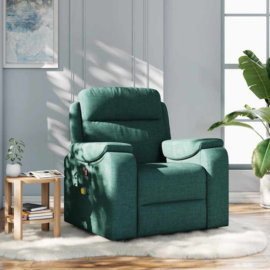 Fauteuil de massage tissu vert foncé