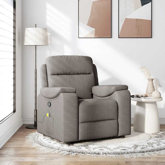 Fauteuil de massage tissu taupe
