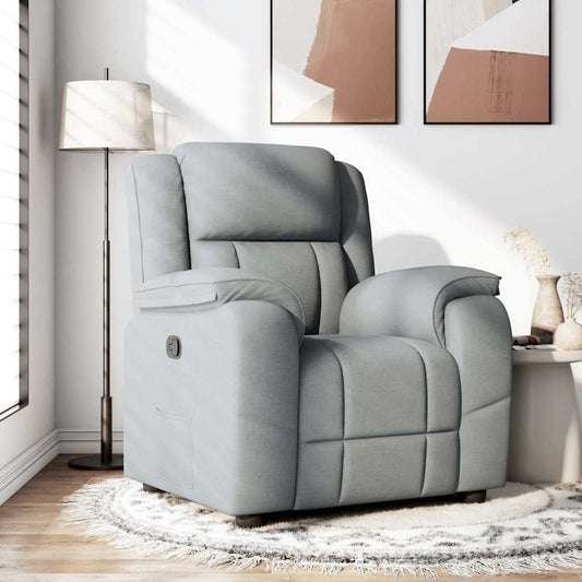 Fauteuil de relaxation tissu gris clair