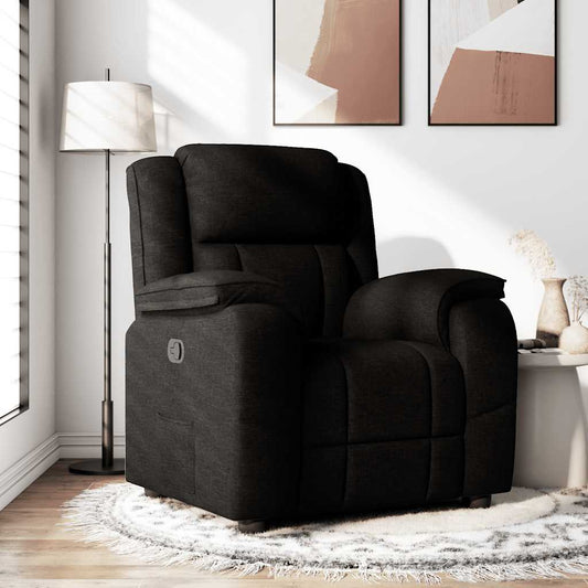 Fauteuil de relaxation tissu noir