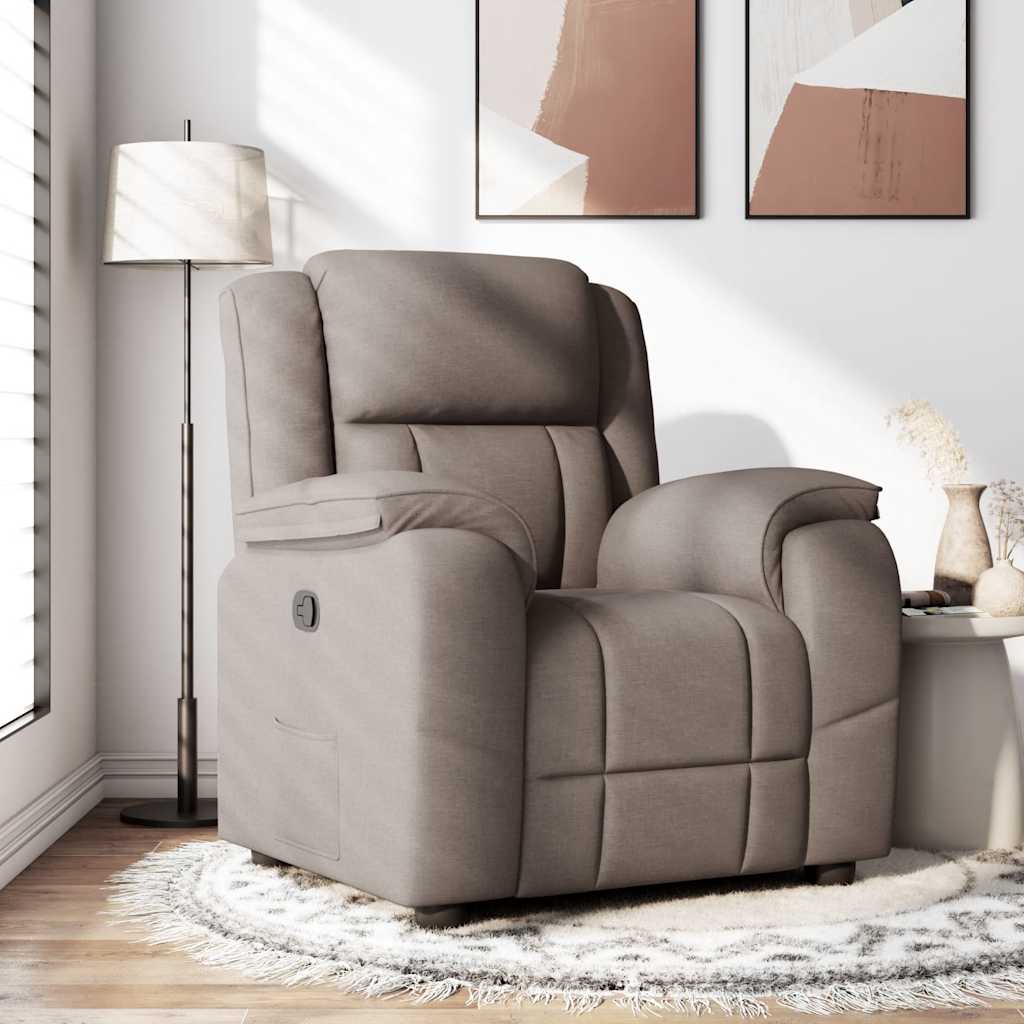 Relaxsessel Taupe Stoff