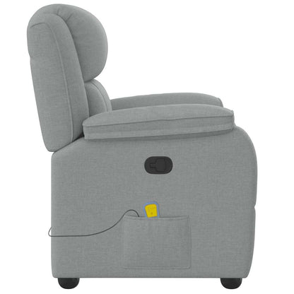 Massagesessel Hellgrau Stoff